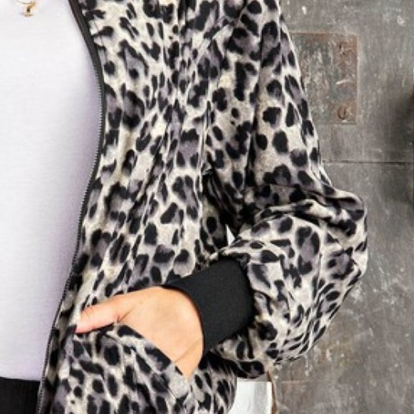 Animal Print Bomber Jacket - Picture 2 of 3